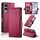 Per Samsung Galaxy S25 Edge 5G Custodia per telefono in pelle smerigliata magnetica con fibbia laterale (rosso vino) Per Samsung Galaxy S25 Edge 5G Custodia per telefono in pelle smerigliata magnetica con fibbia laterale (rosso vino)