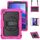 Per Lenovo Tab 10.1 / K10c / S10 Custodia in silicone ibrida per PC con tracolla (rosso rosa) Per Lenovo Tab 10.1 / K10c / S10 Custodia in silicone ibrida per PC con tracolla (rosso rosa)