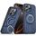 Per iPhone 16 Pro Max Supporto ad anello rotante Custodia magnetica MagSafe per telefono (blu) Per iPhone 16 Pro Max Supporto ad anello rotante Custodia magnetica MagSafe per telefono (blu)