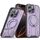 Per iPhone 16 Pro Max Supporto ad anello rotante Custodia magnetica MagSafe per telefono (viola)