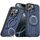 Per iPhone 16 Pro Supporto ad anello rotante Custodia magnetica MagSafe per telefono (blu)