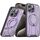 Per iPhone 15 Pro Supporto ad anello rotante Custodia magnetica MagSafe per telefono (viola) Per iPhone 15 Pro Supporto ad anello rotante Custodia magnetica MagSafe per telefono (viola)
