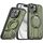 Per iPhone 15 Plus Supporto ad anello rotante Custodia magnetica MagSafe per telefono (verde) Per iPhone 15 Plus Supporto ad anello rotante Custodia magnetica MagSafe per telefono (verde)