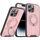 Per iPhone 14 Pro Supporto ad anello rotante Custodia magnetica MagSafe per telefono (rosa) Per iPhone 14 Pro Supporto ad anello rotante Custodia magnetica MagSafe per telefono (rosa)