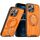 Per iPhone 12 Pro Max Supporto ad anello rotante Custodia magnetica MagSafe per telefono (arancione) Per iPhone 12 Pro Max Supporto ad anello rotante Custodia magnetica MagSafe per telefono (arancione)