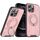 Per iPhone 12 Pro Supporto ad anello rotante Custodia magnetica MagSafe per telefono (rosa) Per iPhone 12 Pro Supporto ad anello rotante Custodia magnetica MagSafe per telefono (rosa)
