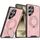 Per Samsung Galaxy S24 Ultra 5G Supporto ad anello rotante Custodia magnetica per telefono MagSafe (rosa)