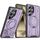 Per Samsung Galaxy S24 Ultra 5G Supporto ad anello rotante Custodia magnetica MagSafe per telefono (viola)