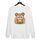 Felpa girocollo casual larga con stampa scoiattolo, stampa su richiesta, taglia: XL (bianco) Felpa girocollo casual larga con stampa scoiattolo, stampa su richiesta, taglia: XL (bianco)