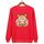Felpa girocollo casual larga con stampa scoiattolo, stampa su richiesta, taglia: XL (rosso) Felpa girocollo casual larga con stampa scoiattolo, stampa su richiesta, taglia: XL (rosso)