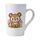 Tazza per l'acqua in ceramica bianca conica stampata con graffiti Stampa su richiesta Tazza per l'acqua in ceramica bianca conica stampata con graffiti Stampa su richiesta