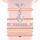 6 pezzi / set Smart Watch Universale Silicone Band Anello decorativo Accessori in metallo, Taglia: T (oro rosa)