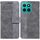 Per Honor X8c 4G Custodia per telefono in pelle con motivo geometrico in rilievo (grigio) Per Honor X8c 4G Custodia per telefono in pelle con motivo geometrico in rilievo (grigio)