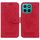 Per Honor X8c 4G Custodia per telefono in pelle goffrata con motivo a farfalla rosa (rosso) Per Honor X8c 4G Custodia per telefono in pelle goffrata con motivo a farfalla rosa (rosso)