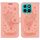 Per Honor X8c 4G Custodia per telefono in pelle goffrata con motivo a farfalla rosa (rosa) Per Honor X8c 4G Custodia per telefono in pelle goffrata con motivo a farfalla rosa (rosa)