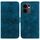 Per OPPO Reno13 F 4G / 5G Custodia in pelle goffrata Lily (blu scuro)