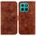 Per Honor X8c 4G Custodia per telefono in pelle goffrata Lily (marrone)