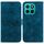 Custodia per telefono in pelle goffrata Lily per Honor X8c 4G (blu scuro)