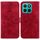 Custodia per telefono in pelle goffrata Lily per Honor X8c 4G (rosso)
