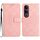 Per vivo V50 Lite 5G Custodia per telefono in pelle con trama a griglia rombica (rosa) Per vivo V50 Lite 5G Custodia per telefono in pelle con trama a griglia rombica (rosa)