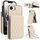 Per iPhone 16e YM015 Borsa a tracolla con rombi per carte RFID Custodia per telefono (bianco) Per iPhone 16e YM015 Borsa a tracolla con rombi per carte RFID Custodia per telefono (bianco)