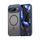Per Google Pixel 9 Pro Fan Dun Series TPU Hybrid PC Frosted Magsafe Custodia per telefono (blu)