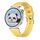 Cinturino in silicone con motivo a diamante in rilievo universale Kalebol da 18 mm (giallo) Cinturino in silicone con motivo a diamante in rilievo universale Kalebol da 18 mm (giallo)