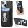 Per iPhone 15 Plus Retro Folding Ring Holder Card Bag MagSafe Custodia per telefono (nero) Per iPhone 15 Plus Retro Folding Ring Holder Card Bag MagSafe Custodia per telefono (nero)