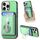 Per iPhone 15 Pro Retro Folding Ring Holder Card Bag MagSafe Custodia per telefono (verde) Per iPhone 15 Pro Retro Folding Ring Holder Card Bag MagSafe Custodia per telefono (verde)
