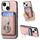 Per iPhone 14 Plus Retro Folding Ring Holder Card Bag MagSafe Custodia per telefono (rosa) Per iPhone 14 Plus Retro Folding Ring Holder Card Bag MagSafe Custodia per telefono (rosa)