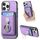 Per iPhone 13 Pro Retro Folding Ring Holder Card Bag MagSafe Custodia per telefono (viola) Per iPhone 13 Pro Retro Folding Ring Holder Card Bag MagSafe Custodia per telefono (viola)