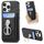 Per iPhone 12 Pro Max Retro Folding Ring Holder Card Bag MagSafe Custodia per telefono (nero) Per iPhone 12 Pro Max Retro Folding Ring Holder Card Bag MagSafe Custodia per telefono (nero)