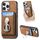 Per iPhone 12 Pro Max Retro Folding Ring Holder Card Bag MagSafe Custodia per telefono (marrone) Per iPhone 12 Pro Max Retro Folding Ring Holder Card Bag MagSafe Custodia per telefono (marrone)