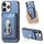 Per iPhone 11 Pro Max Retro Folding Ring Holder Card Bag MagSafe Custodia per telefono (blu) Per iPhone 11 Pro Max Retro Folding Ring Holder Card Bag MagSafe Custodia per telefono (blu)