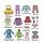 2 fogli 28x28 cm Classificazione Abbigliamento Logo Etichetta Scatola di Immagazzinaggio Adesivi per Armadi (FG015)