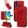 Custodia in pelle goffrata con motivo a farfalla a coda di rondine per vivo Y29S 5G / Y04 (rossa) Custodia in pelle goffrata con motivo a farfalla a coda di rondine per vivo Y29S 5G / Y04 (rossa)