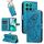 Custodia per telefono in pelle goffrata a forma di farfalla a coda di rondine per Honor X8C 4G Global (blu) Custodia per telefono in pelle goffrata a forma di farfalla a coda di rondine per Honor X8C 4G Global (blu)