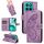 Custodia per telefono in pelle goffrata a forma di farfalla a coda di rondine per Honor X8C 4G Global (viola) Custodia per telefono in pelle goffrata a forma di farfalla a coda di rondine per Honor X8C 4G Global (viola)