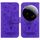 Per Xiaomi 15 Ultra Butterfly Rose Custodia in pelle goffrata (viola)