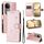Custodia a libro in pelle con stampa gatto e ape per vivo V50 5G (oro rosa) Custodia a libro in pelle con stampa gatto e ape per vivo V50 5G (oro rosa)