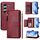 Per Tecno Camon 40 4G Multi-Card Slots Zipper Wallet Custodia in Pelle per Telefono (Rosso Scuro) Per Tecno Camon 40 4G Multi-Card Slots Zipper Wallet Custodia in Pelle per Telefono (Rosso Scuro)