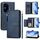 Custodia per telefono in pelle con cerniera e slot multi-card per Honor 400 (blu) Custodia per telefono in pelle con cerniera e slot multi-card per Honor 400 (blu)
