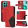 Per Honor X8C 4G Custodia per telefono in pelle con chiusura a scatto bicolore globale (rosso) Per Honor X8C 4G Custodia per telefono in pelle con chiusura a scatto bicolore globale (rosso)