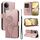 Custodia a libro in pelle con motivo a dente di leone in rilievo per vivo V50 5G (oro rosa) Custodia a libro in pelle con motivo a dente di leone in rilievo per vivo V50 5G (oro rosa)