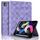Per iPad Air 11 2025/2024 Custodia per tablet intelligente in pelle goffrata a rombo (viola) Per iPad Air 11 2025/2024 Custodia per tablet intelligente in pelle goffrata a rombo (viola)