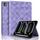 Per iPad Air 13 2025 / 2024 / Pro 12.9 Custodia per tablet intelligente in pelle goffrata a rombo (viola) Per iPad Air 13 2025 / 2024 / Pro 12.9 Custodia per tablet intelligente in pelle goffrata a rombo (viola)