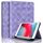 Per iPad mini 5/4/3/2/1 Custodia per tablet intelligente in pelle goffrata a rombo (viola) Per iPad mini 5/4/3/2/1 Custodia per tablet intelligente in pelle goffrata a rombo (viola)