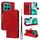 Per Honor X8C 4G Custodia per telefono in pelle con motivo a farfalla in rilievo 3D globale (rosso) Per Honor X8C 4G Custodia per telefono in pelle con motivo a farfalla in rilievo 3D globale (rosso)