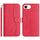 Per iPhone 16e Custodia in pelle a forma di S a doppia piega (rosso rosa)