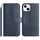 Per iPhone 14 Plus Custodia in pelle a forma di S a doppia piega (blu navy) Per iPhone 14 Plus Custodia in pelle a forma di S a doppia piega (blu navy)